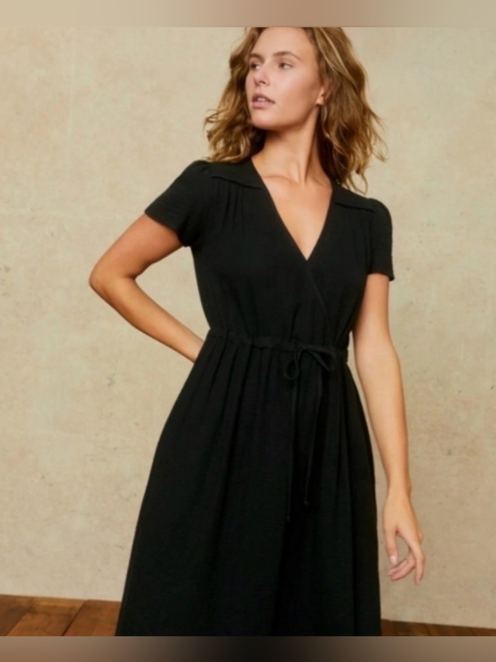Christy Dawn 100% Organic Crinkle Cotton Dawn Dress in Eclipse Size XS